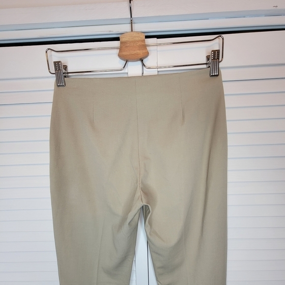 ELIE TAHARI Juliette Long Skinny Stretch Twill Pant Khaki Women's Sz 0 Old Money - Picture 6 of 16